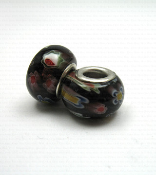 Glass modular Pandora-style bead no. 1400