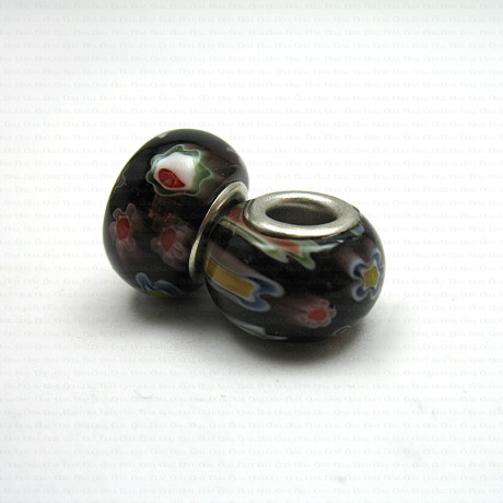 Glass modular Pandora-style bead no. 1400