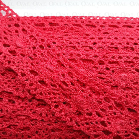 Cotton lace 40mm/1y red 3083