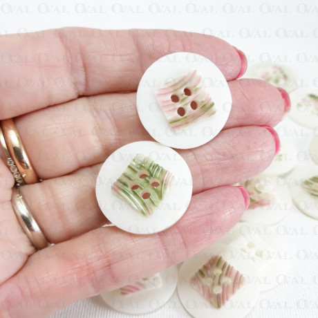 Plastic button pack of 10 pcs, 23mm, no. 668