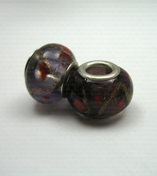 Szklany koralik modułowy typu Pandora nr 1402