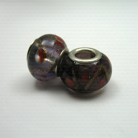 Pandora-style modular glass bead no. 1403