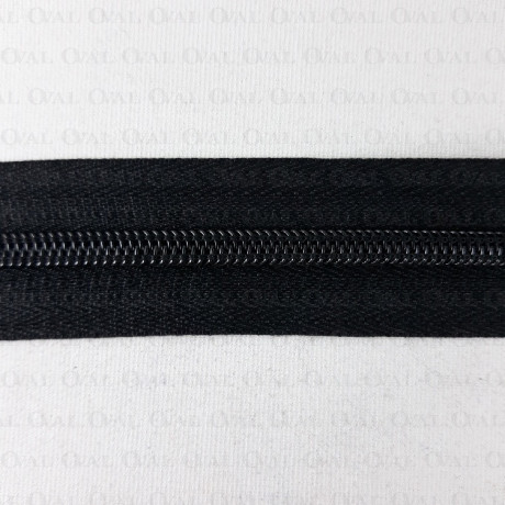 Taśma suwakowa 5 czarno-srebrna 1927