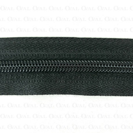 Taśma suwakowa 5 czarno-srebrna 1927