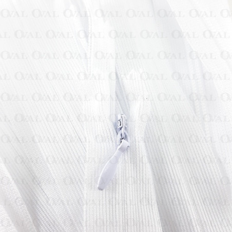 White concealed zips 50pcs, various lengths 4923