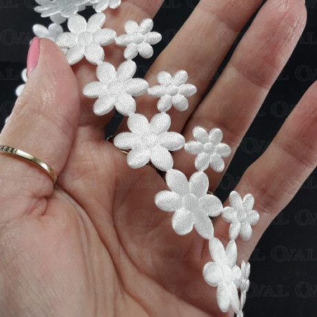 Satin ribbon flowers 30mm/1m 2173