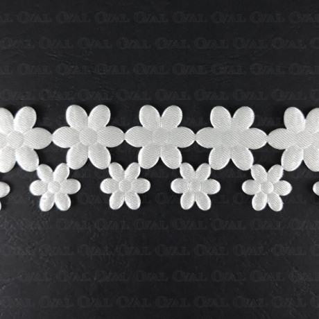 Taśma atłasowa kwiatki 30mm/1m 2173