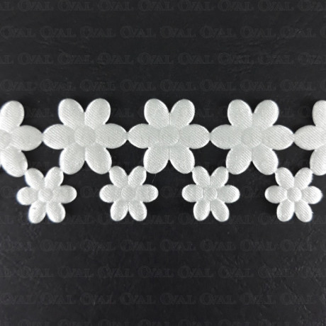 Taśma atłasowa kwiatki 30mm/1m 2173