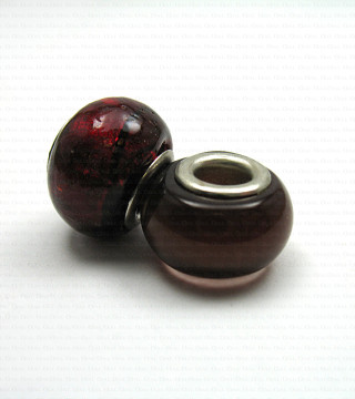 Glass Pandora-style modular bead no. 1410