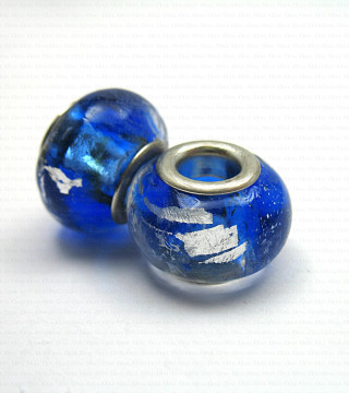Pandora-style glass modular bead no. 1411