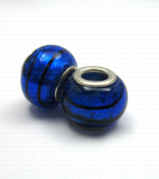Pandora-style glass modular bead no. 1413