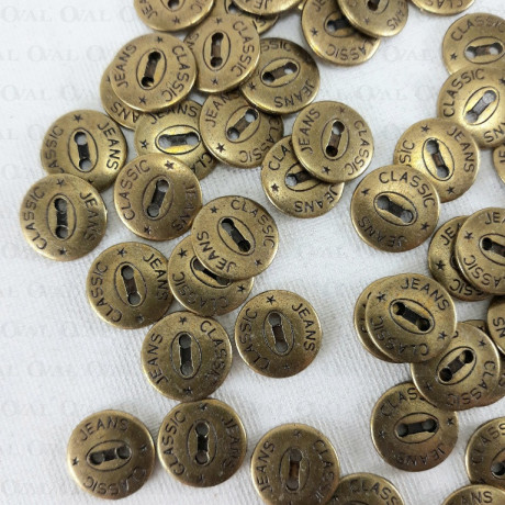 Metal button 13mm / 10 or 100 pcs 4934