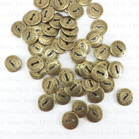 Metal button 13mm / 10 or 100 pcs 4934
