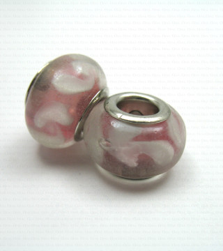 Glass Pandora-style modular bead no. 1416