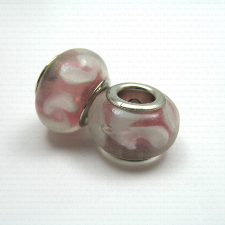 Glass Pandora-style modular bead no. 1416