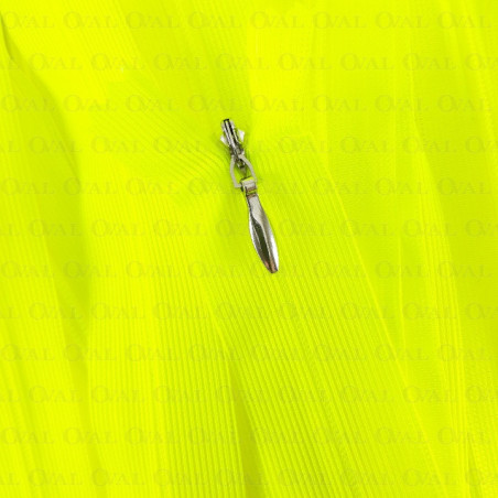 Covered zips 55cm neon 4935