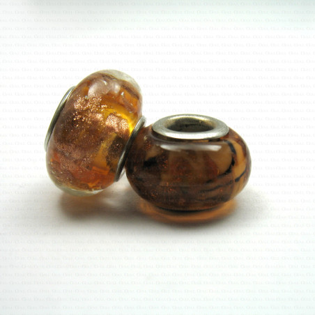 Glass Pandora-type modular bead no. 1418