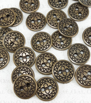 Metal button 13mm / 100 or 10 pcs no. 1622