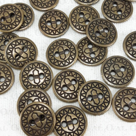 Metal button 13mm / 100 or 10 pcs no. 1622