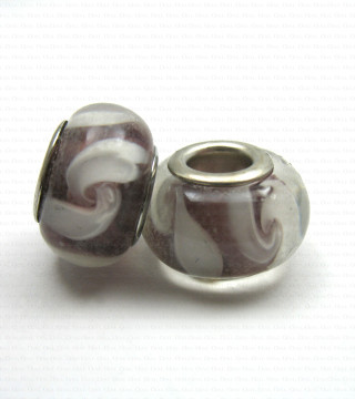 Szklany koralik modułowy typu Pandora nr 1427