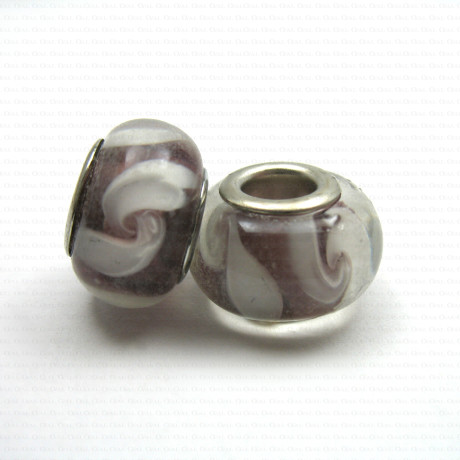 Pandora-type glass modular bead no. 1428