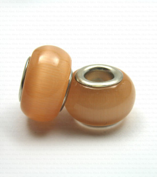 Glass Pandora-style modular bead no. 1430