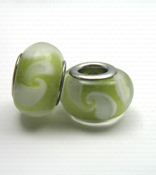 Glass Pandora-style modular bead no. 1431