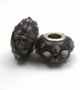 Glass modular Pandora-type bead no. 1435