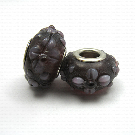 Glass modular Pandora-type bead no. 1435