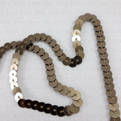 cekiny na taśmie kolor:oliwkowy brąz 207