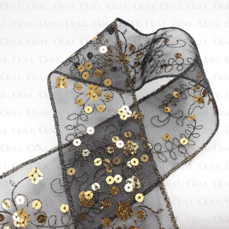 Decorative sequin tape 55mm / 1m 152