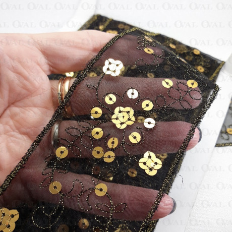 Decorative sequin tape 55mm / 1m 152