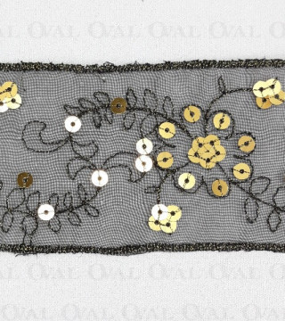 Decorative sequin tape 55mm / 1m 152