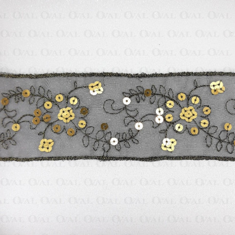 Decorative sequin tape 55mm / 1m 152