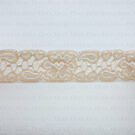 Elastic lace 40mm/1m beige 369