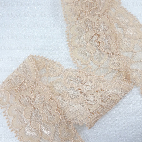 Elastic lace 40mm/1m beige 369