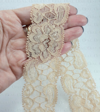 Elastic lace 40mm/1m beige 369