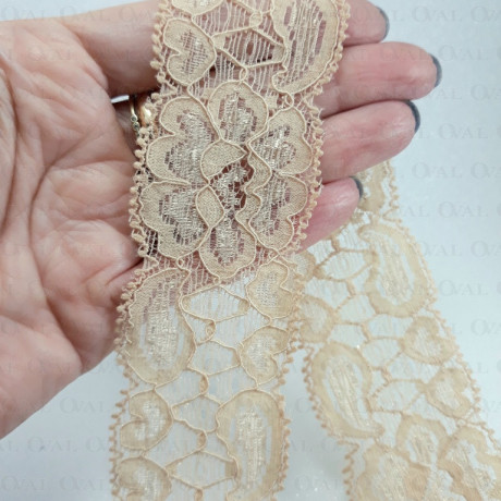 Elastic lace 40mm/1m beige 369