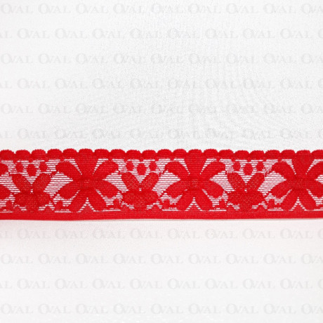 Elastic lace 35mm/1m red 3127