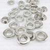 Oczka, przelotki nierdzewne 8mm/200,500,1000szt srebrne PŁASKIE 4967