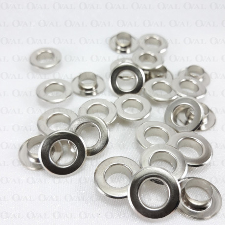 Oczka, przelotki nierdzewne 8mm/200,500,1000szt srebrne PŁASKIE 4967
