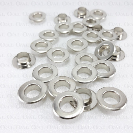 Oczka, przelotki nierdzewne 8mm/200,500,1000szt srebrne PŁASKIE 4967