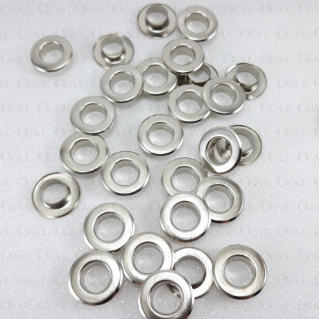 Oczka, przelotki nierdzewne 8mm/200,500,1000szt srebrne PŁASKIE 4967