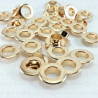 Oczka, przelotki nierdzewne 8mm/200,500,1000szt złote PŁASKIE 4968