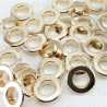 Oczka, przelotki nierdzewne 8mm/200,500,1000szt złote PŁASKIE 4968