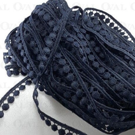 Koronka gipiurowa 11mm/20m granat 3517