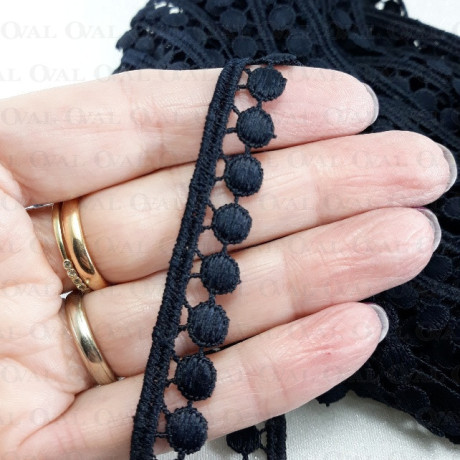 Koronka gipiurowa 11mm/20m granat 3517