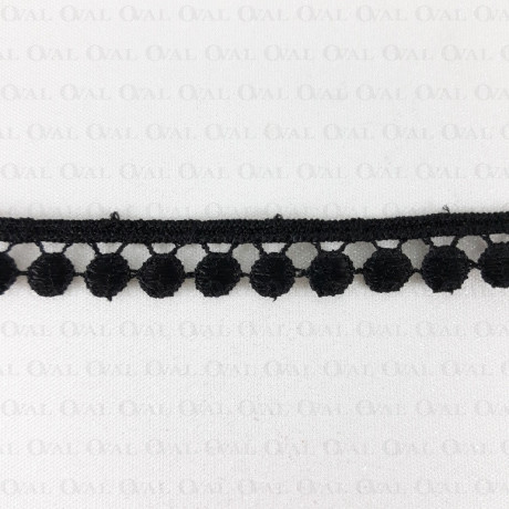 Koronka gipiurowa 11mm/20m czarny 2667