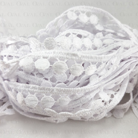 Koronka gipiurowa 11mm/20m biała 2159