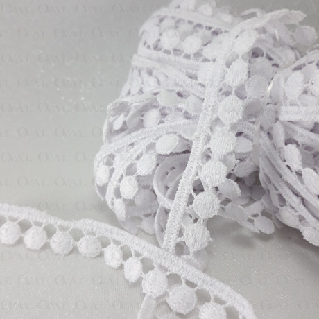 Koronka gipiurowa 11mm/20m biała 2159